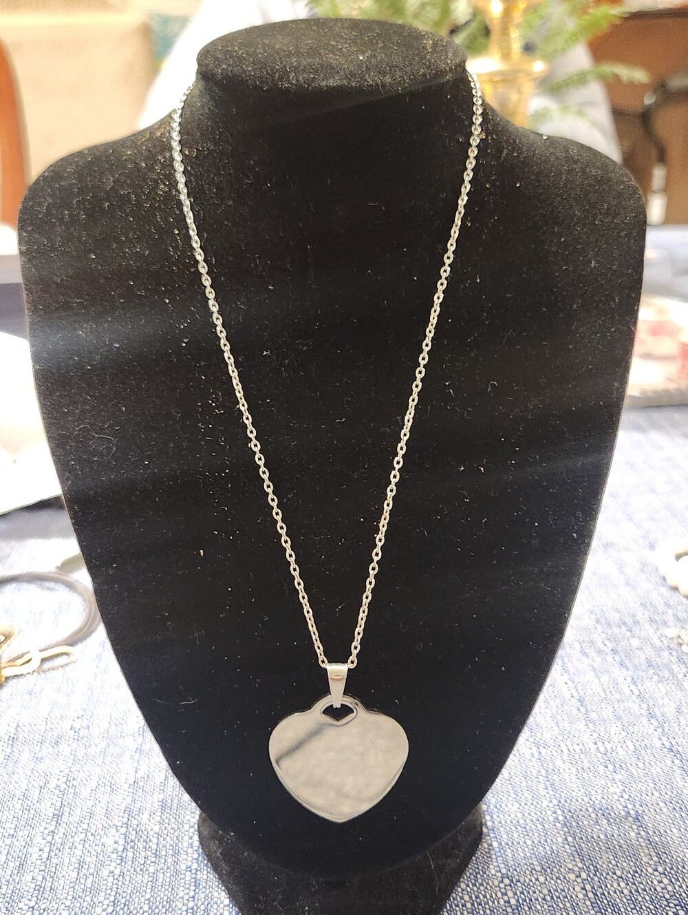 Classic Silver Heart Pendant Necklace